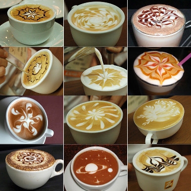 Миниатюрные шедевры на поверхности кофе